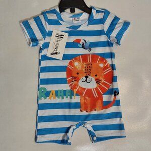 PATPAT LION SHORT ONE-PIECE - NWT - 3-6M